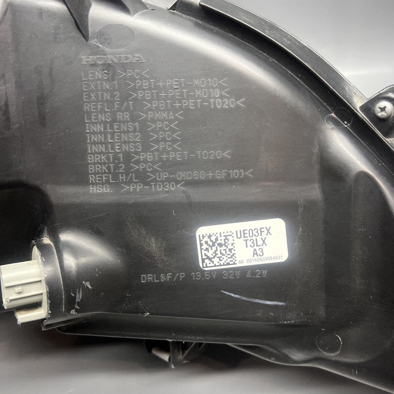 HONDA ACCORD COUPE HEADLIGHT LEFT DRIVER 2016 2017 HALOGEN LED OEM