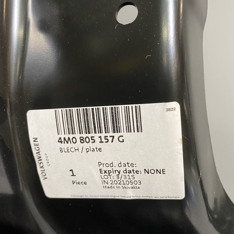 4M0805157G AUDI Q7 APRON REINFORCEMENT LEFT FRONT PLATE 2017 2018 2019 2020 OEM