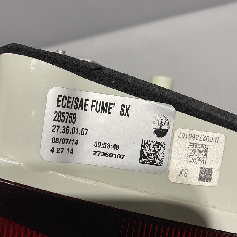 285758 MASERATI GRAN TURISMO TAIL LIGHT INNER LEFT DRIVER LED 2013 2014 2015 2016 2017 