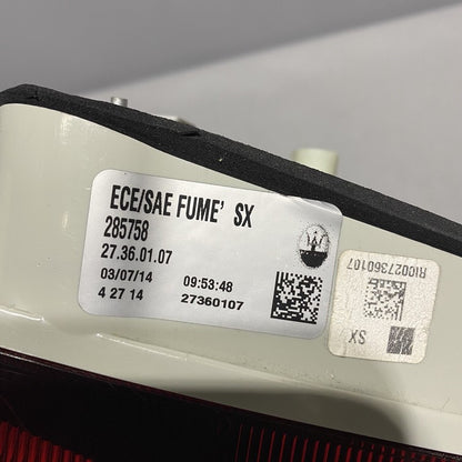 285758 MASERATI GRAN TURISMO TAIL LIGHT INNER LEFT DRIVER LED 2013 2014 2015 2016 2017 