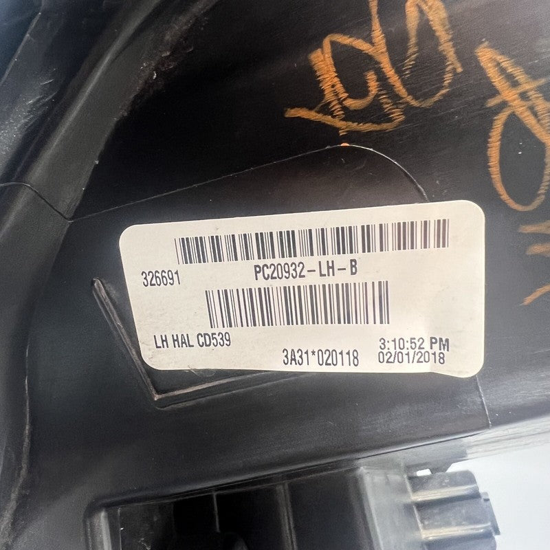 FORD EDGE HEADLIGHT LEFT DRIVER 2015 2016 2017 2018 HALOGEN OEM PC2093