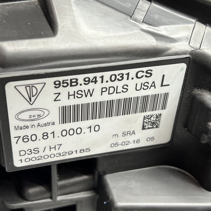 95B941031CS PORSCHE MACAN HEADLIGHT LEFT DRIVER BI-XENON 2015 2016 2017 OEM 95B941031CS