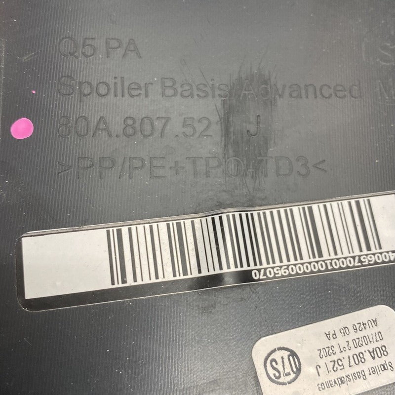 80A807521J AUDI Q5 REAR BUMPER LOWER DIFFUSER VALANCE 80A807521J 2018 2019 2020 OEM 