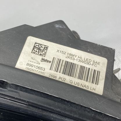 JX53-13W030-FC JAGUAR F-TYPE HEADLIGHT LEFT SIDE JX53-13W030-FC 2018 2019 2020 LED OEM DAMAGED
