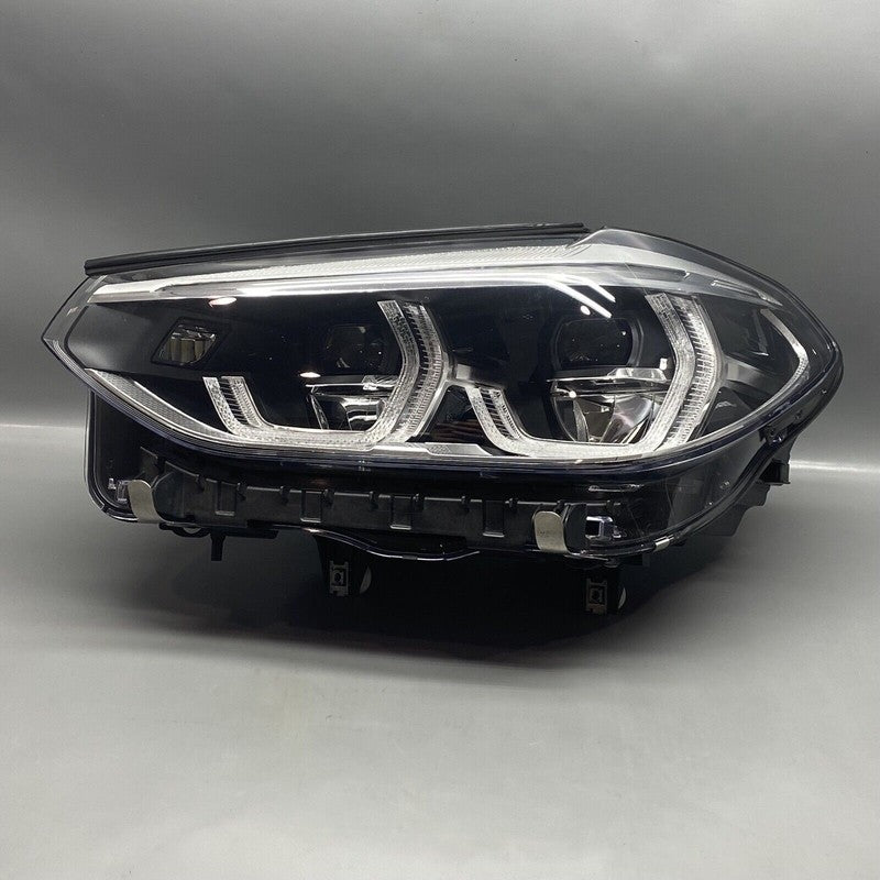 8739657-02 BMW X3 HEADLIGHT LEFT DRIVER X4 2018 2019 2020 2021 LED BURNED 8739657-02