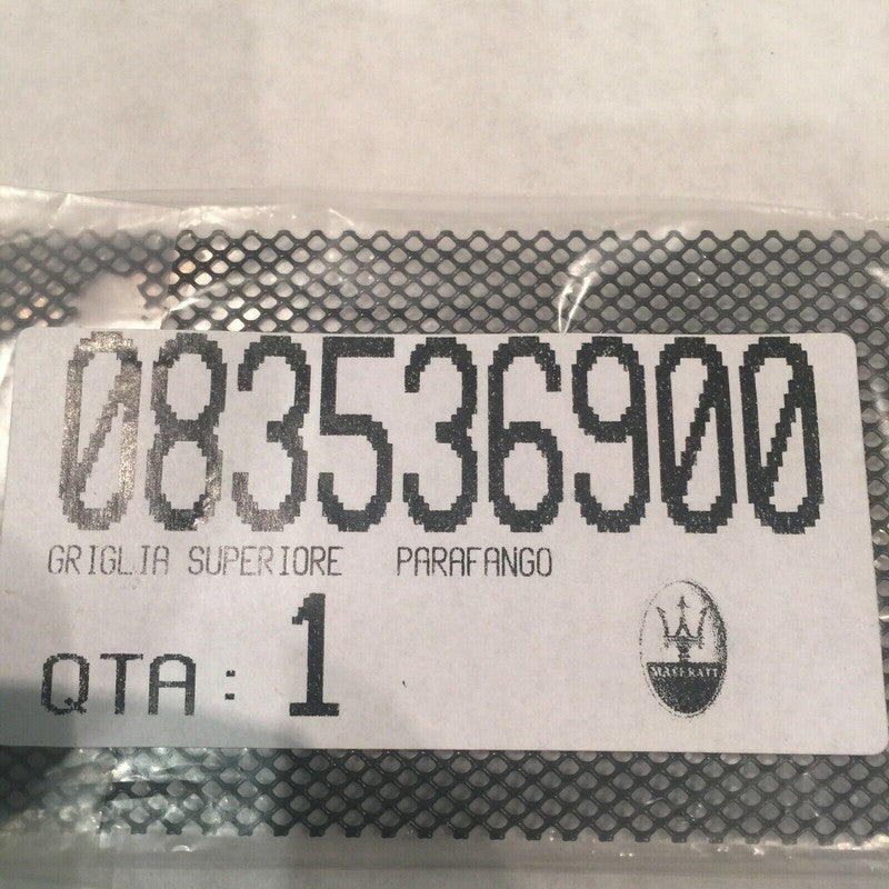 083536900 MASERATI FRONT BUMPER UPPER GRILLE OEM