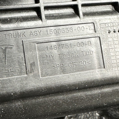 1508656-00-E TESLA MODEL Y REAR TRUNK CARGO STORAGE TUB 2020 2021 2022 2023 OEM 1508656-00-E