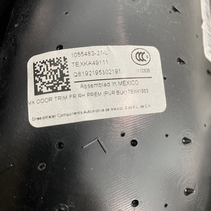 1055483-21-L TESLA MODEL X DOOR TRIM RIGHT FRONT 2016 2017 2018 2019 2020 OEM 1055483-21-L