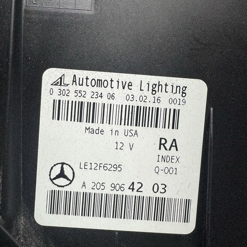 a2059064203 MERCEDES BENZ C300 HEADLIGHT C400 RIGHT PASSENGER 2015 2016 2017 2018 LED OEM