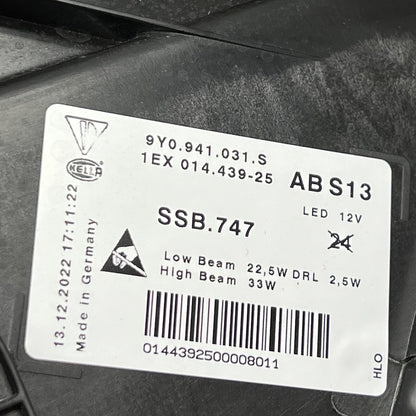 9Y0941031S PORSCHE CAYENNE HEADLIGHT LEFT DRIVER 2019 2020 2021 2022 LED OEM 9Y0941031S