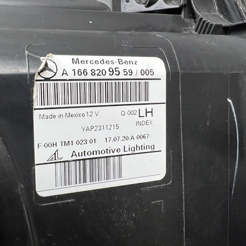 A1668209559 MERCEDES BENZ GLS 350 HEADLIGHT LEFT DRIVER 2016 2017 2018 2019 HALOGEN OEM