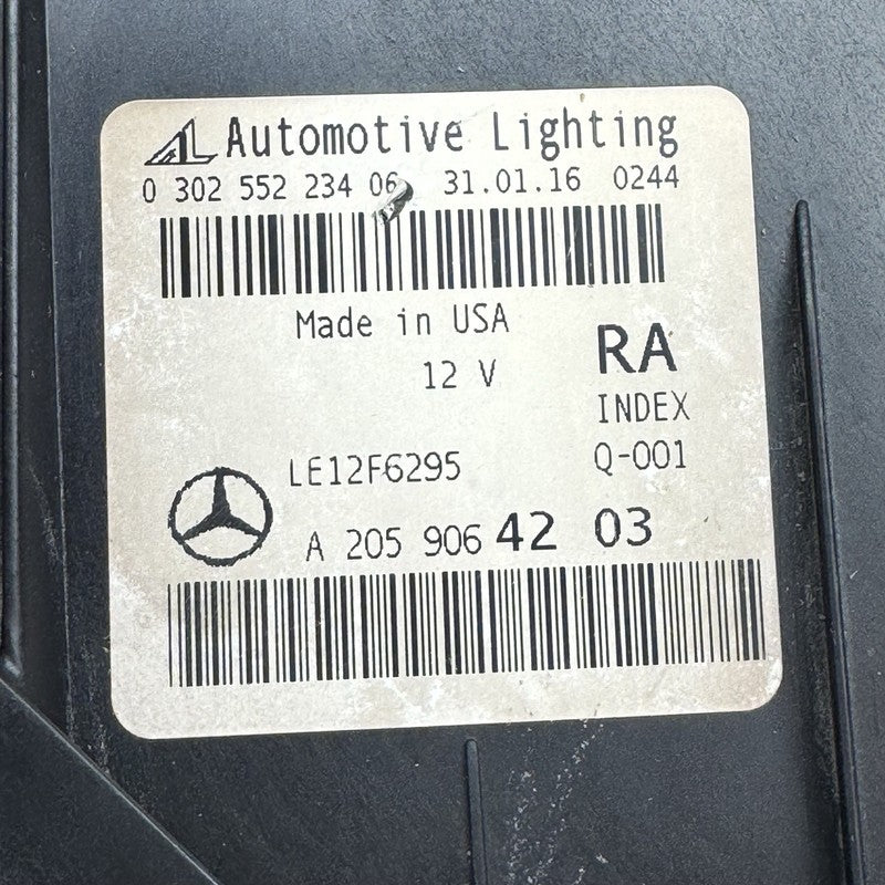 a2059064203 MERCEDES BENZ C300 HEADLIGHT C400 RIGHT PASSENGER 2015 2016 2017 2018 LED OEM