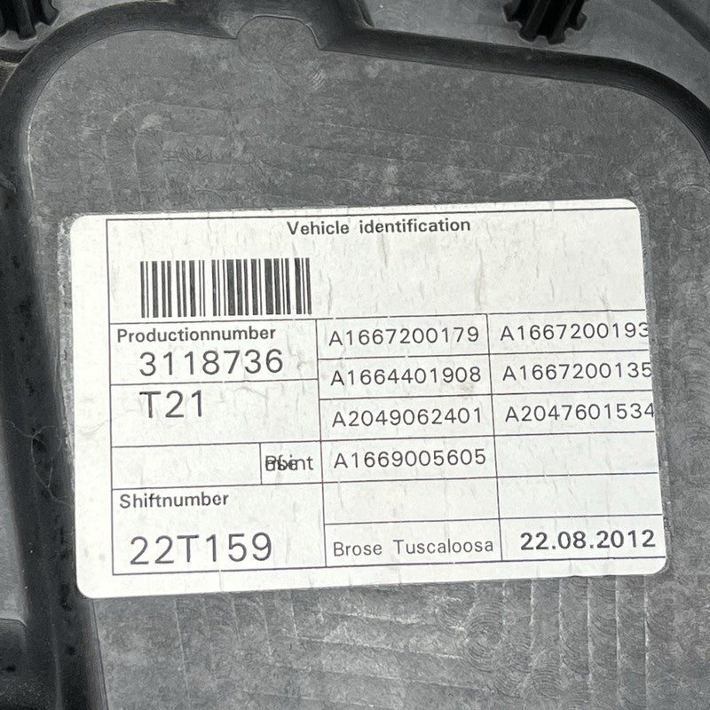 A1667200179 MERCEDES BENZ GL450 DOOR WINDOW REGULATOR LEFT FRONT 2013 2014 2015 2016 OEM