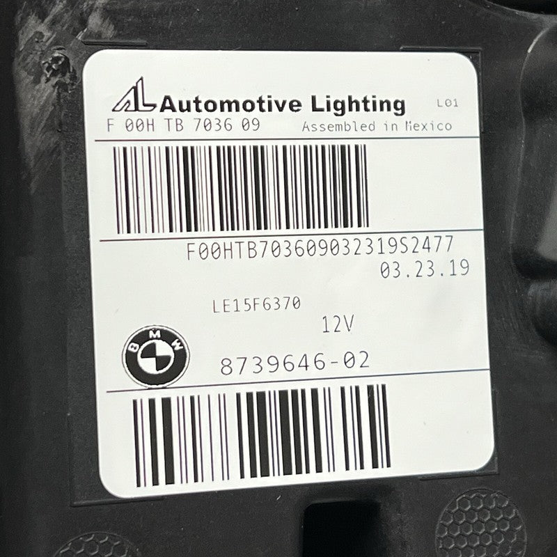8739646-02 BMW X3 HEADLIGHT RIGHT PASSENGER X4 REFLECTOR LED 2018 2019 2020 2021 8739646