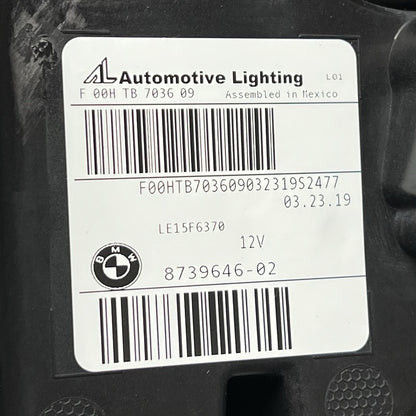 8739646-02 BMW X3 HEADLIGHT RIGHT PASSENGER X4 REFLECTOR LED 2018 2019 2020 2021 8739646