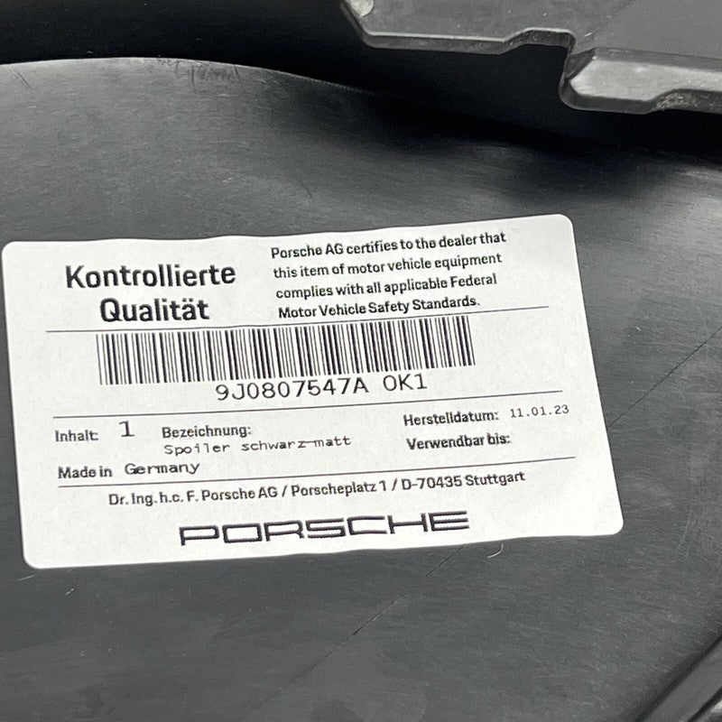 9J0807547A PORSCHE TAYCAN BUMPER SPOILER LEFT FRONT 2022 OEM 9J0807547A