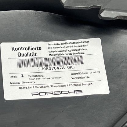 9J0807547A PORSCHE TAYCAN BUMPER SPOILER LEFT FRONT 2022 OEM 9J0807547A