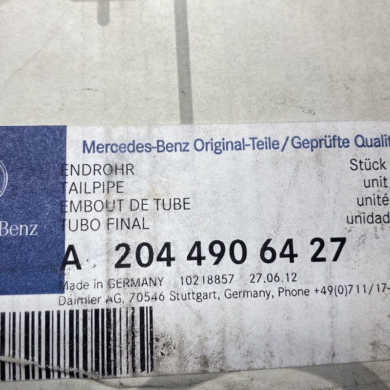 A2044906427 MERCEDES BENZ C300 EXHAUST TAIL PIPE RIGHT 2008 2009 2010 2011 2012 13 2014 OEM