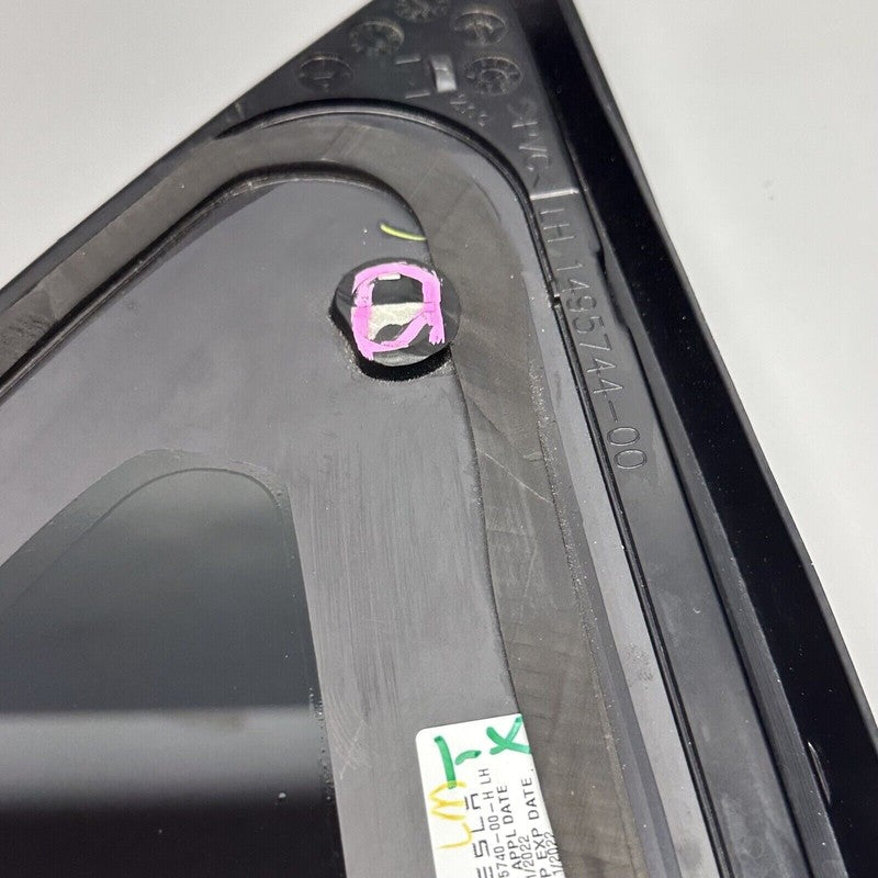 1495741-00-H TESLA MODEL Y QUARTER GLASS LEFT REAR 2020 2021 2022 2023 OEM 1495741-00-H