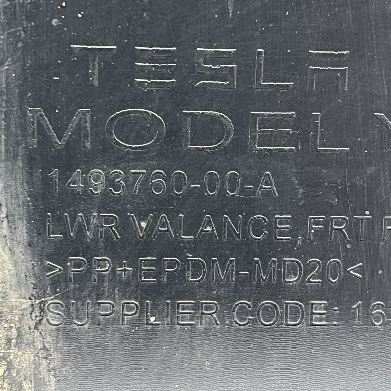 1493760-00-A TESLA MODEL Y FRONT BUMPER LOWER SPLASH SHILED 2020 2021 2022 2023 1493760-00-A