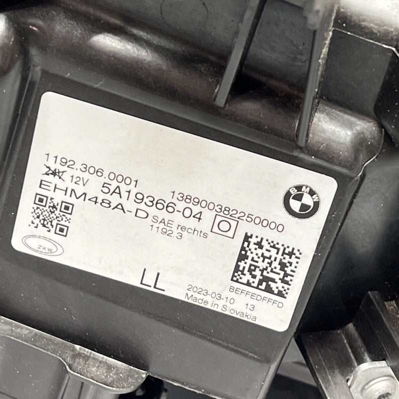 5A19366-04 BMW M4 HEADLIGHT RIGHT PASSENGER 2021 2022 2023 FULL LED OEM 5A19366-04