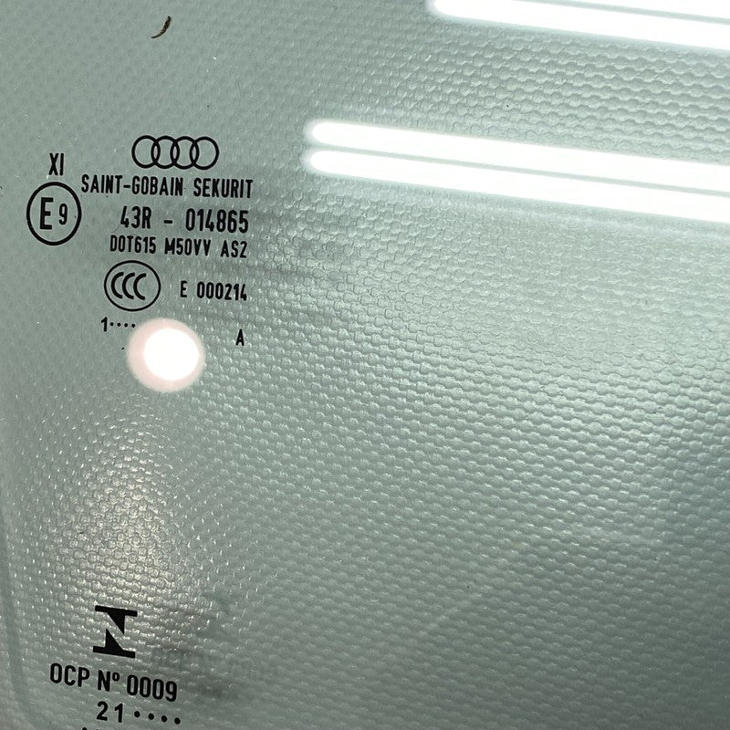 43R-014865 AUDI Q5 DOOR WINDOW GLASS RIGHT FRONT 43R-014865 2018 2019 2020 OEM
