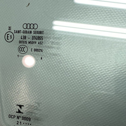 43R-014865 AUDI Q5 DOOR WINDOW GLASS RIGHT FRONT 43R-014865 2018 2019 2020 OEM