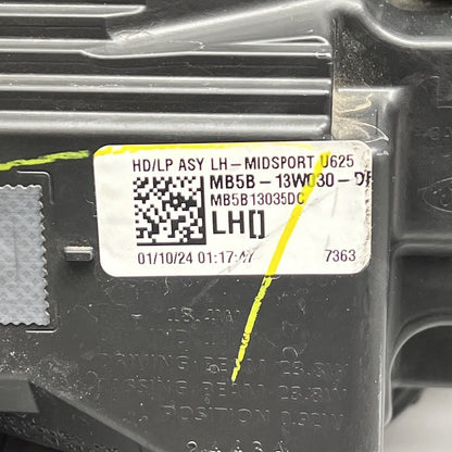 MB5B-13W030-DF FORD EXPLORER HEADLIGHT LEFT DRIVER 2020 2021 2022 2023 LED OEM MB5B-13W030-DF
