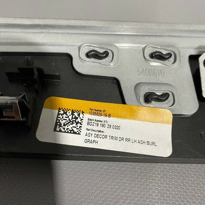 1035826-19-B TESLA MODEL X DOOR DECOR TRIM LEFT REAR 2016 2017 2018 2019 2020 OEM