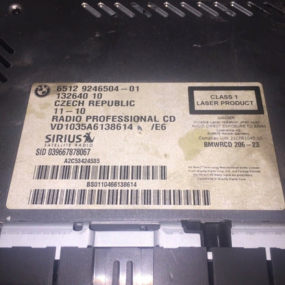 65129246504-01 BMW 328 E90 4-DOOR RADIO PROFFESIONAL SATELLITE CD PLAYER 2010 2011 2012 OEM