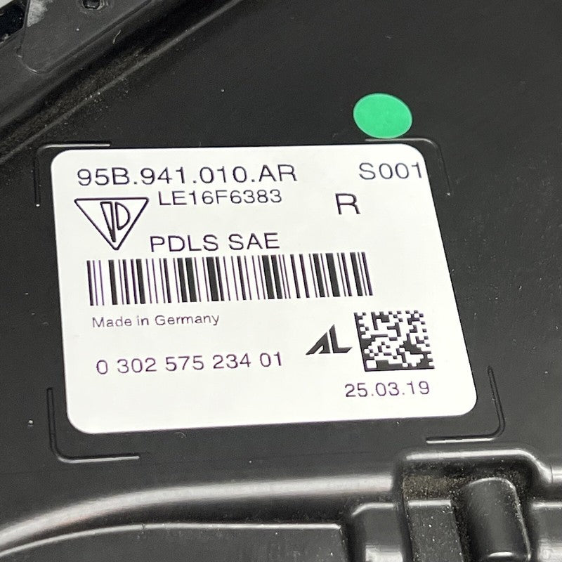 95B941010AR PORSCHE MACAN HEADLIGHT RIGHT PASSENGER FULL LED 2019 2020 2021 OEM 95B941010AR