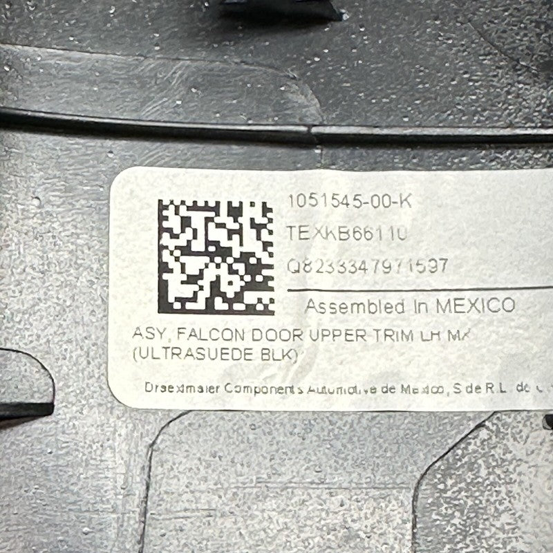 1051545-00-K TESLA MODEL X UPPER GARNISH FALCON DOOR TRIM LEFT 2016 2017 2018 2019 2020 OEM