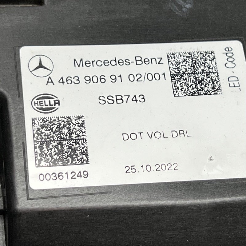 A4639069102 MERCEDES BENZ G550 G63 HEADLIGHT LEFT DRIVER LED 2019 2020 2021 2022 2023 2024