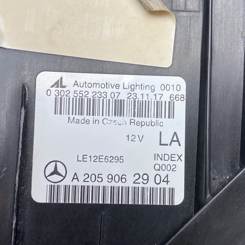 A2059062904 MERCEDES BENZ C300 HEADLIGHT LEFT DRIVER C400 2015 2016 2017 LED A2059062904  