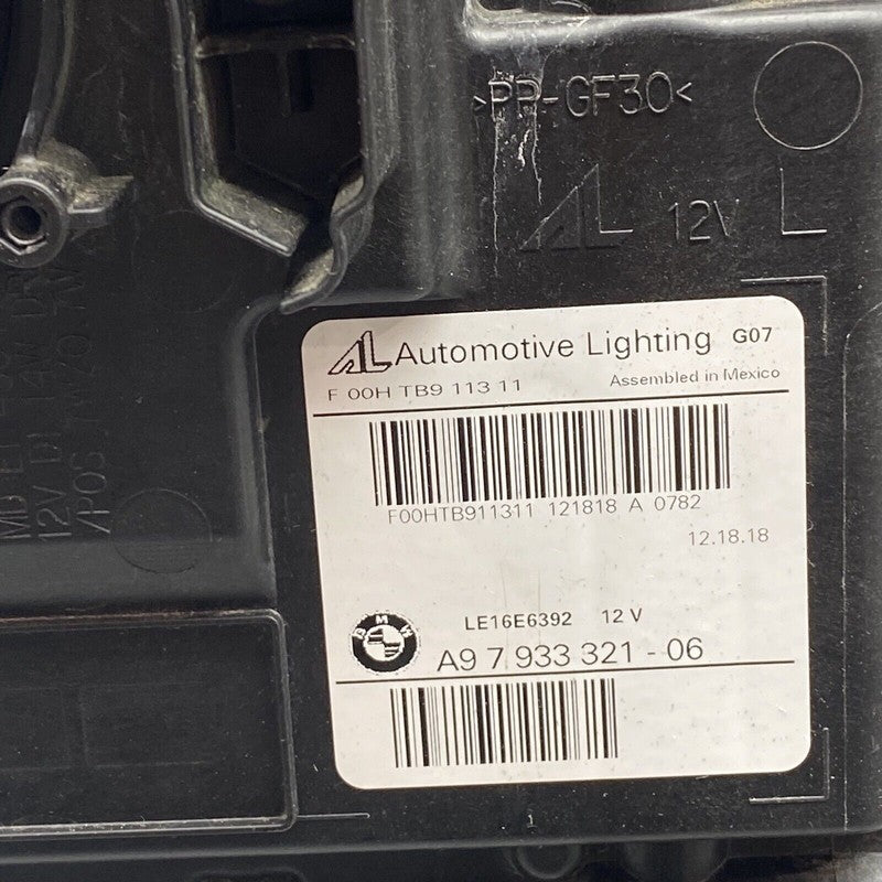 BMW X7 HEADLIGHT LEFT DRIVER A97933321-06 LED 2019 2020 2021 2022 OEM 
