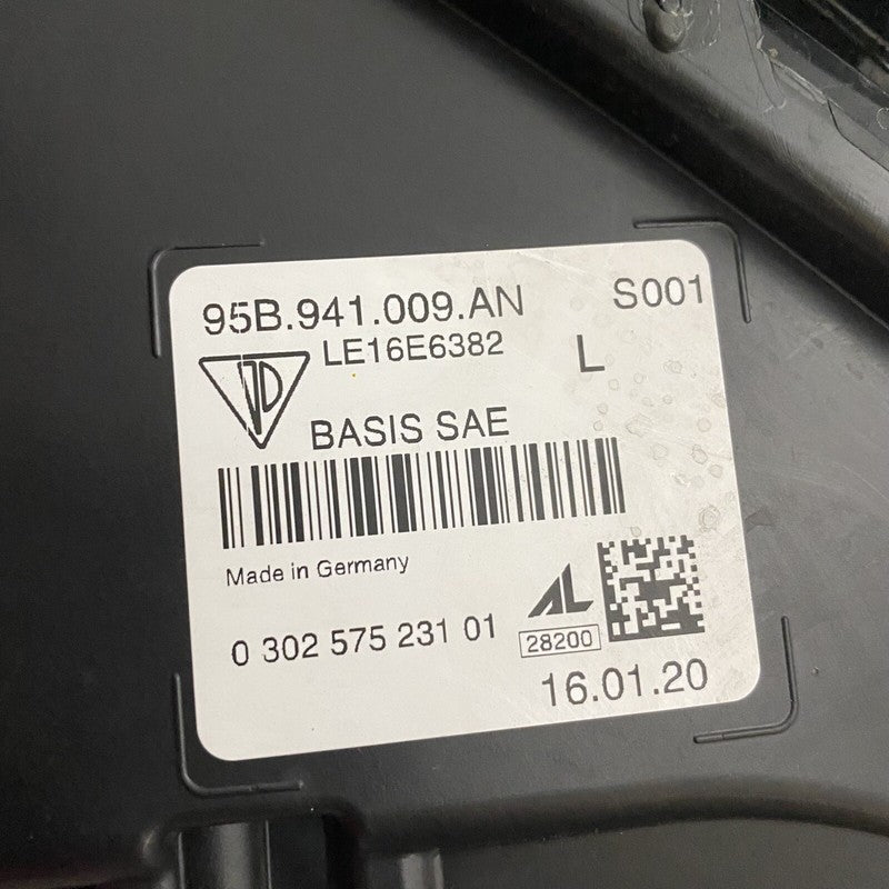 PORSCHE MACAN TURBO HEADLIGHT LEFT DRIVER FULL LED 95B941009AN 2018 20