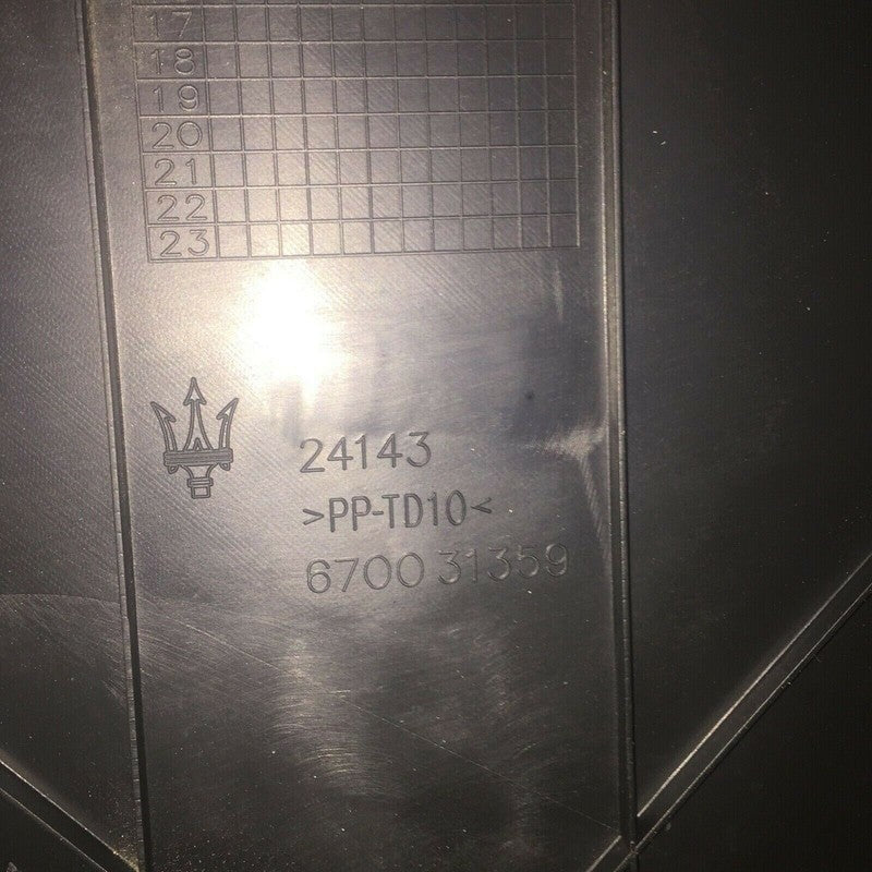 670031359 MASERATI QUATTROPORTE REAR AERODYNAMIC UNDER SHIELD COVER 4-DOOR 2014 2015 2016