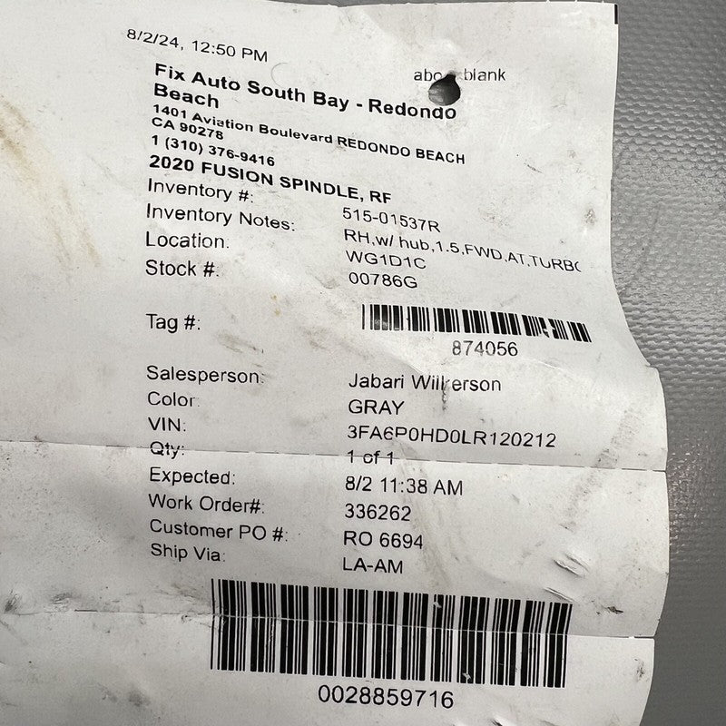 DG9C-2C448-BA FORD FUSION SPINDLE RIGHT FRONT 2013 14 15 16 17 18 19 2020 OEM DG9C-2C448-BA
