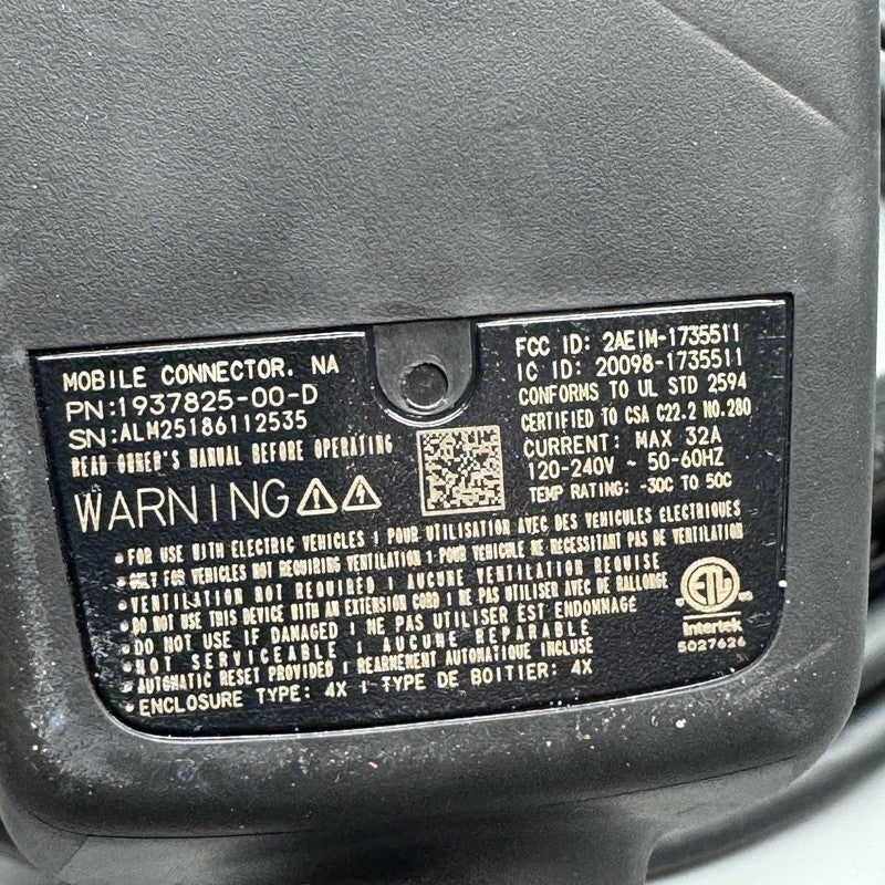 TESLA CYBERTRUCK CHARGER MOBILE CONNECTOR GEN 3 OEM 1937825-00-D
