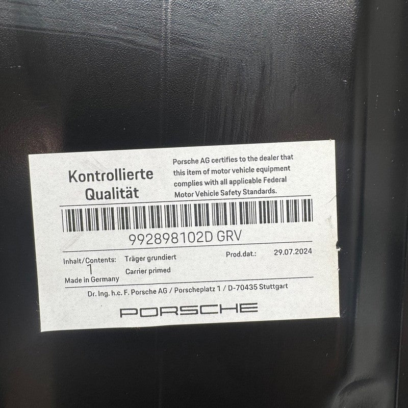 PORSCHE 911 CARRERA 992 CARRIER RIGHT FRONT 2020 2021 2022 2023 2024 2