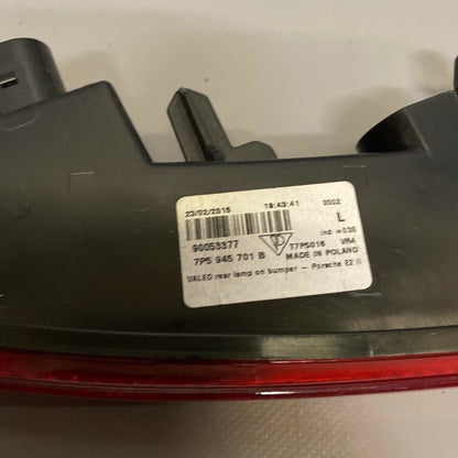 7P5945701B PORSCHE CAYANNE REAR BUMPER REFLECTRO LEFT DRIVER SIDE 2015 2016 OEM