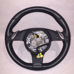 7PP419091CJA34 PORSCHE CAYENNE 958 PANAMERA 970 STEERING WHEEL 2014 2015 BLACK LEATHER OEM