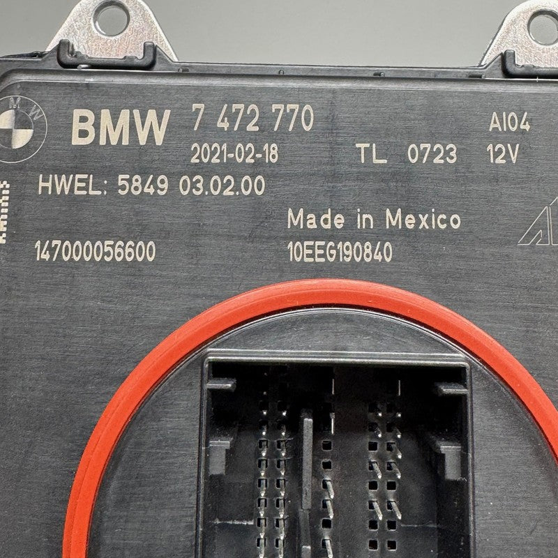 BMW X3 X4 HEADLIGHT MODULE 2019 2020 2021 OEM 7472770