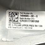 1494605-00-G TESLA MODEL Y A-PILLAR UPPER COVER RIGHT 2020 2021 2022 2023 OEM 1494605-00-G