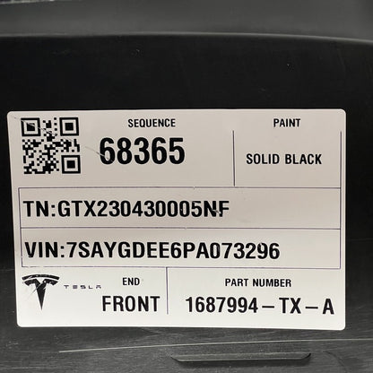 1687994-TX-A TESLA MODEL Y FRONT BUMPER 2023 2024 NON SENSOR OEM 1687994-TX-A