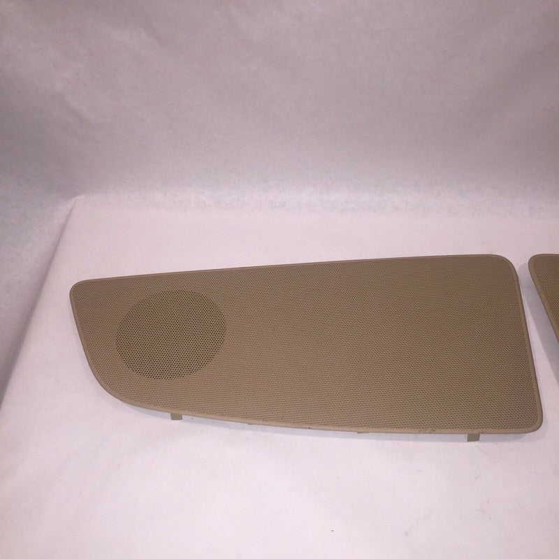 4H0863487A AUDI A8 S8 LEFT AND RIGHT REAR SHELF SPEAKER COVER 2014 2015 2016 TAN OEM