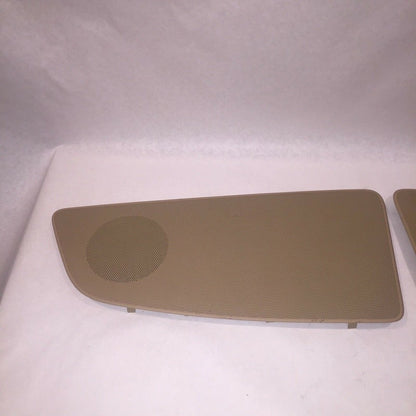 4H0863487A AUDI A8 S8 LEFT AND RIGHT REAR SHELF SPEAKER COVER 2014 2015 2016 TAN OEM