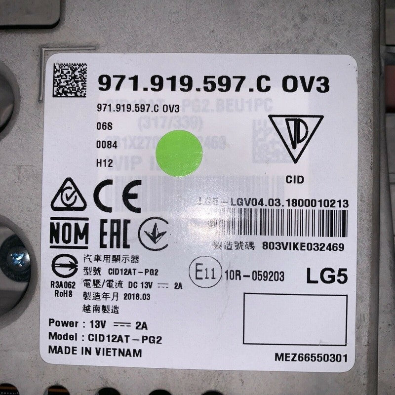 971919597c ov3 PORSCHE PANAMERA DISPLAY HIGH-GLOSS B 2017 2018 2019 OEM