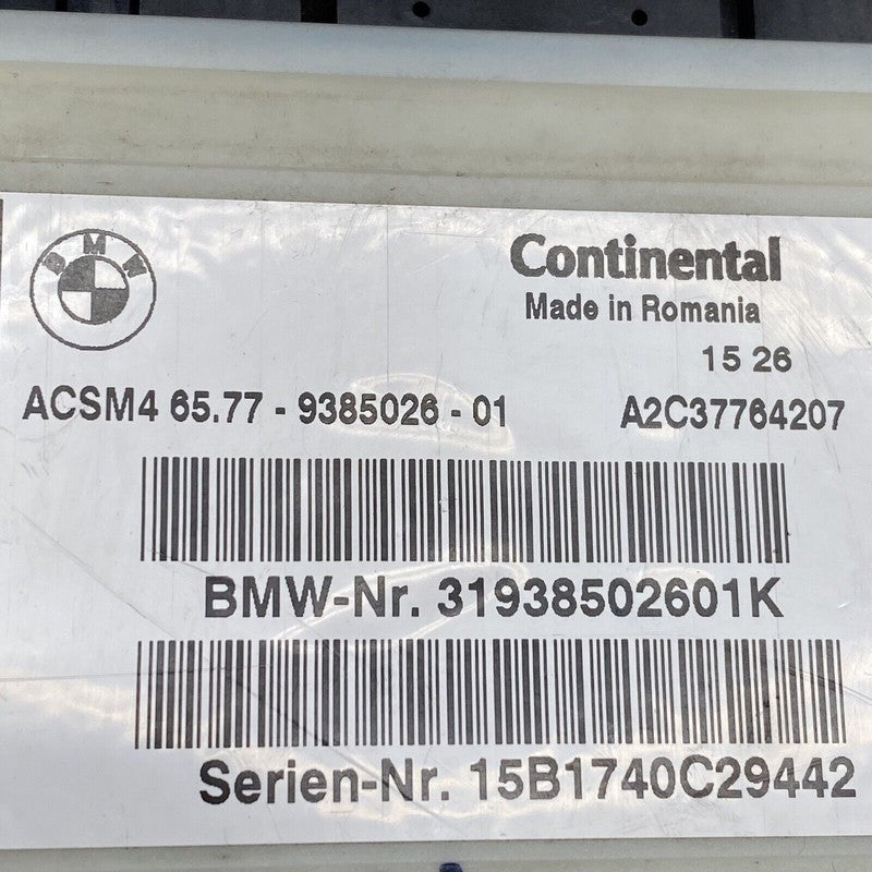 BMW X6 SAFETY CONTROL MODULE 6577-9385026-01 2012 2013 2014 2015 2016 
