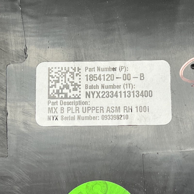 1854120-00-B TESLA MODEL X B-PILLAR UPPER TRIM RIGHT 2021 2022 2023 OEM 1854120-00-B